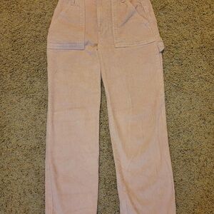 Hollister Light Pink Corduroy Straight-Leg Jeans
